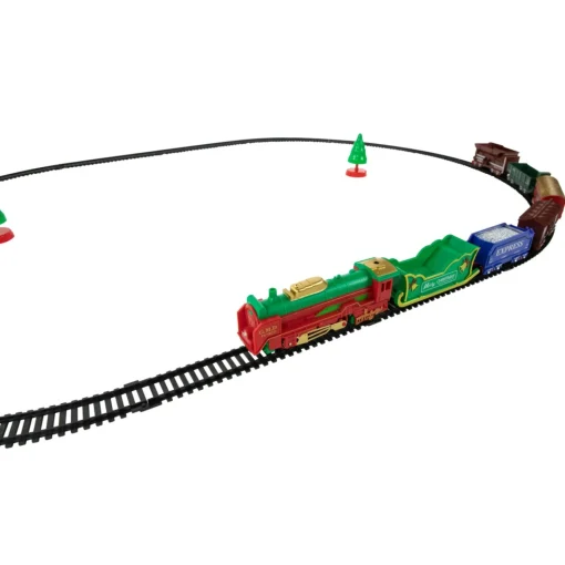Trains*Northlight 23 Pc Battery Operated Lighted And Animated Classic Christmas Train Set With Oval Track