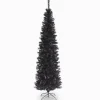 National Tree Company Black Trees>6' Pencil Black Tinsel Artificial Christmas Tree, Unlit