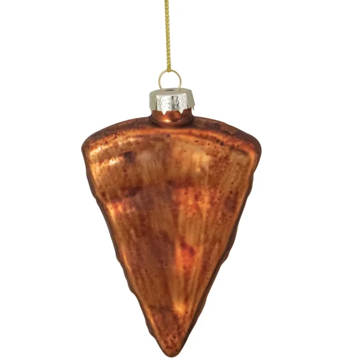 Northlight Food & Beverage>4" Pepperoni Pizza Slice Glass Christmas Ornament