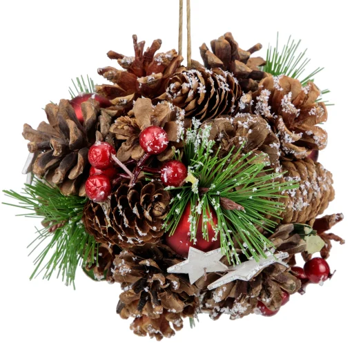 Northlight Woodland>6" Pine Cones, Stars And Balls Hanging Christmas Ornament