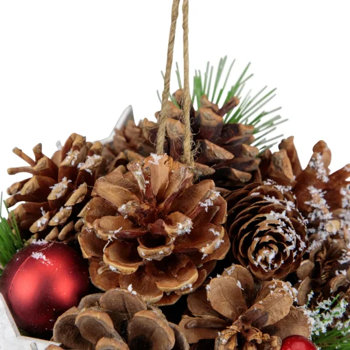 Northlight Woodland>6" Pine Cones, Stars And Balls Hanging Christmas Ornament