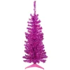 Northlight Pink Trees>4' Pink Artificial Tinsel Christmas Tree, Unlit