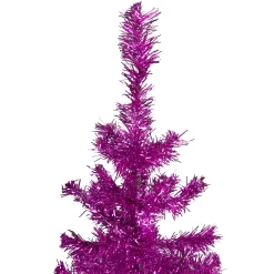 Northlight Pink Trees></noscript>4' Pink Artificial Tinsel Christmas Tree, Unlit