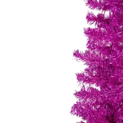 Northlight Pink Trees></noscript>4' Pink Artificial Tinsel Christmas Tree, Unlit