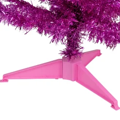 Northlight Pink Trees></noscript>4' Pink Artificial Tinsel Christmas Tree, Unlit