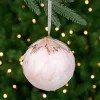 Northlight Balls>8" Pink Glitter Feather Hanging Christmas Ornament