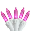 Northlight 100 Pink Led Mini Christmas Lights - 33 Ft White Wire