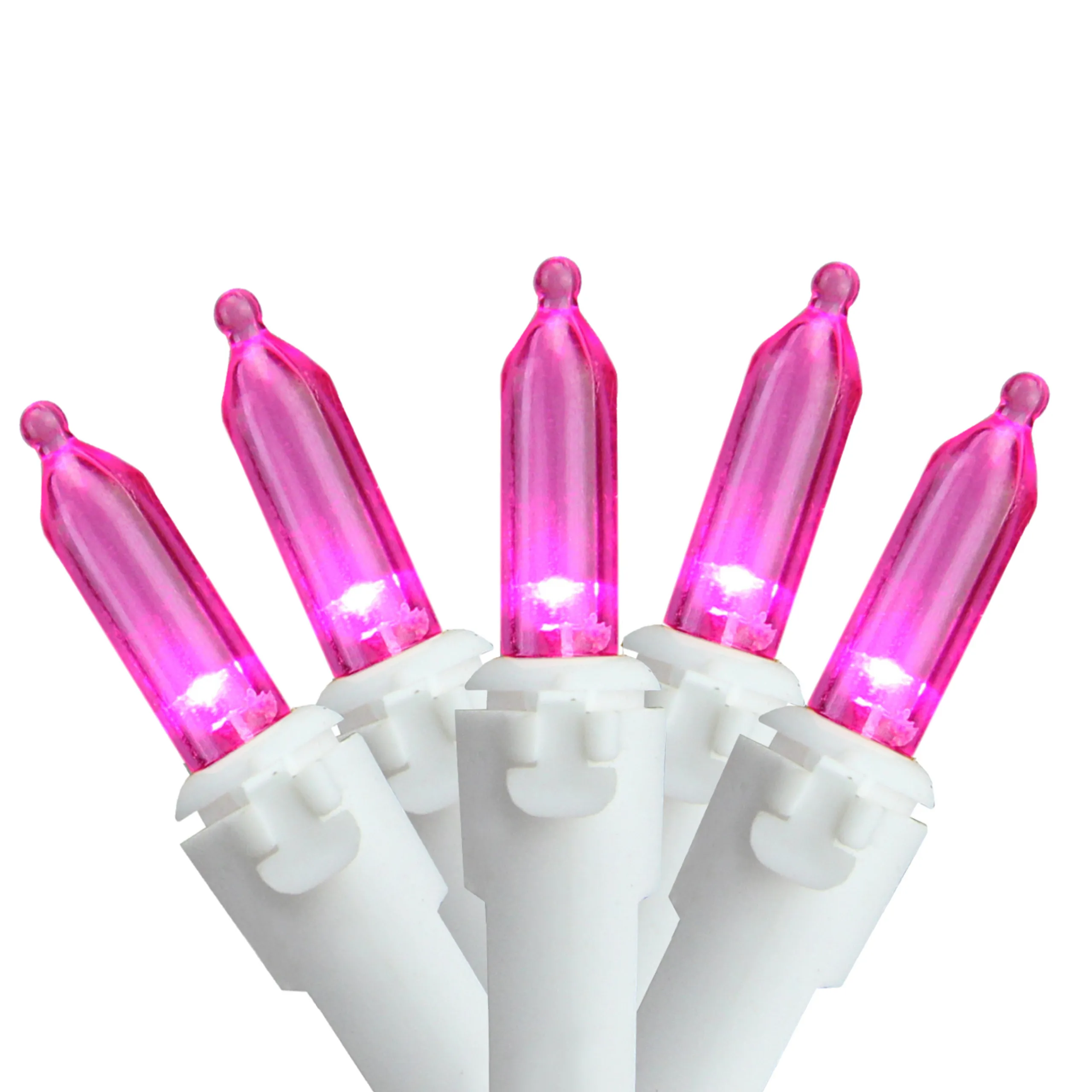 Northlight 100 Pink Led Mini Christmas Lights - 33 Ft White Wire