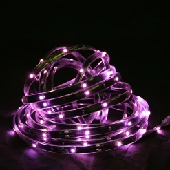 CC Christmas Decor 18' Pink Led Outdoor Christmas Linear Tape Lighting - Black Finish