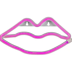 Northlight 10.5" Pink Lips Led Neon Style Valentine's Day Wall Sign