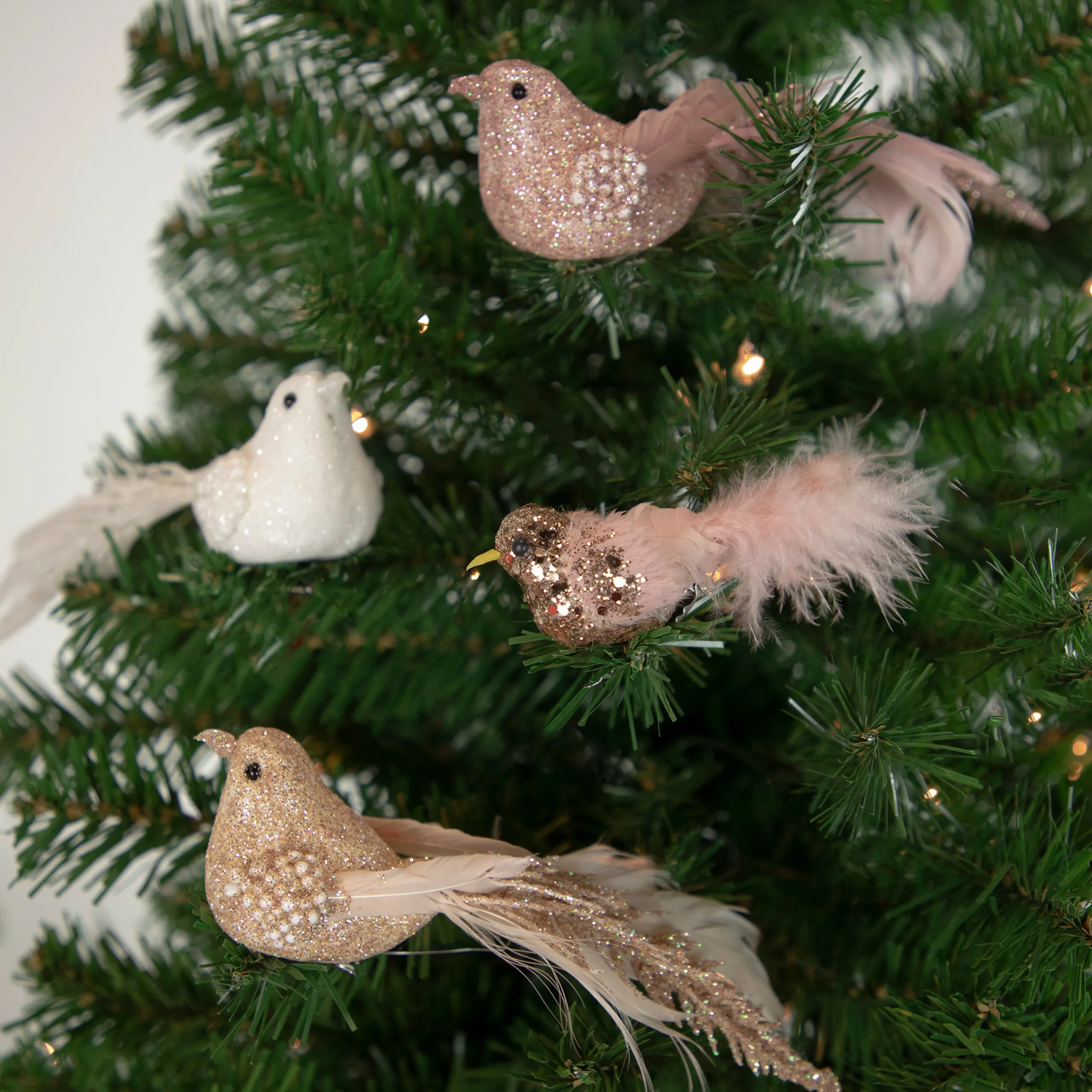 Northlight Animals>4" Pink Sequin Clip On Bird Christmas Ornament