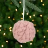 Northlight Balls>3.75" Pink Woven Yarn Ball Hanging Christmas Ornament