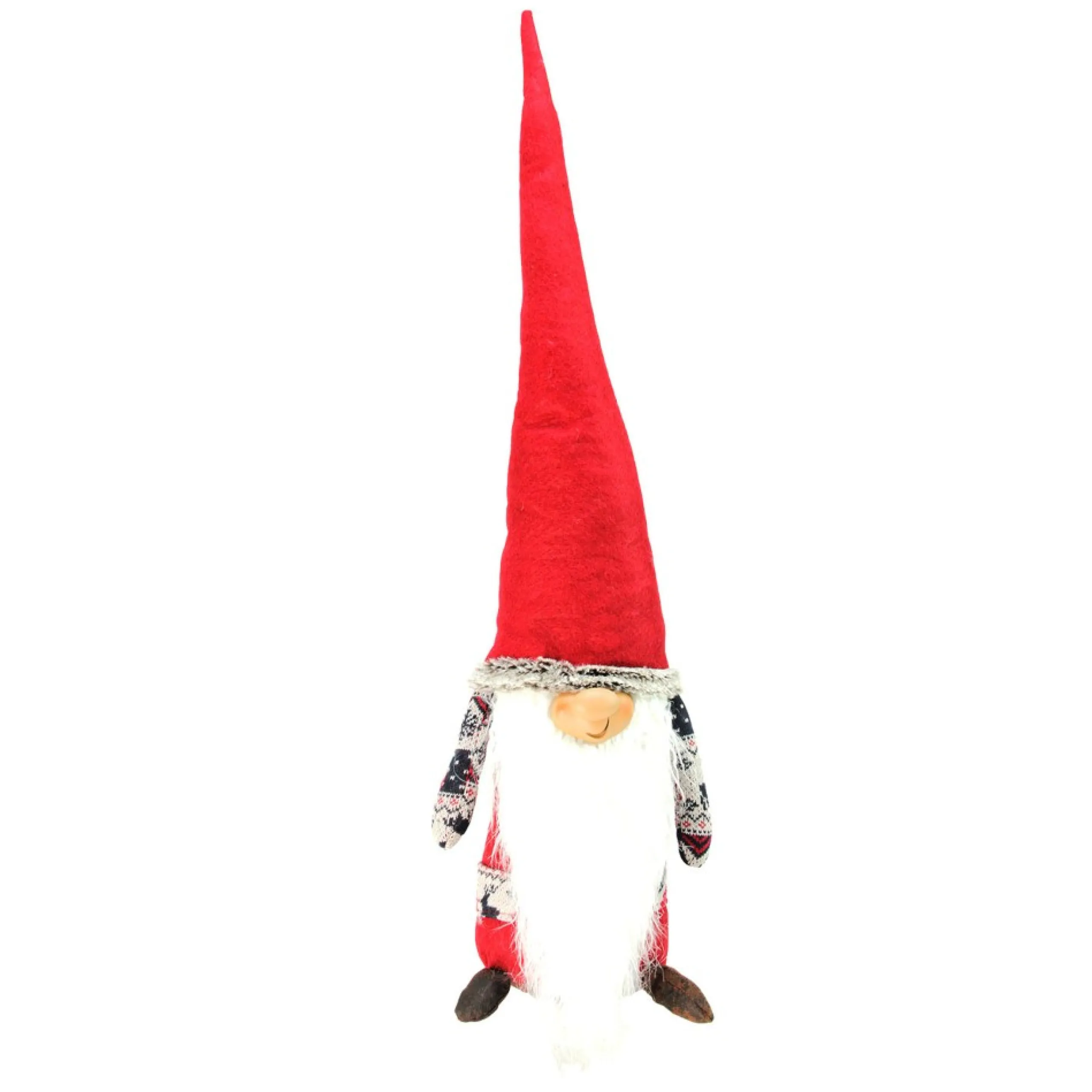 Gnomes*Northlight 25.5" Plush Red And Gray Nordic Santa Christmas Gnome Tabletop Figure