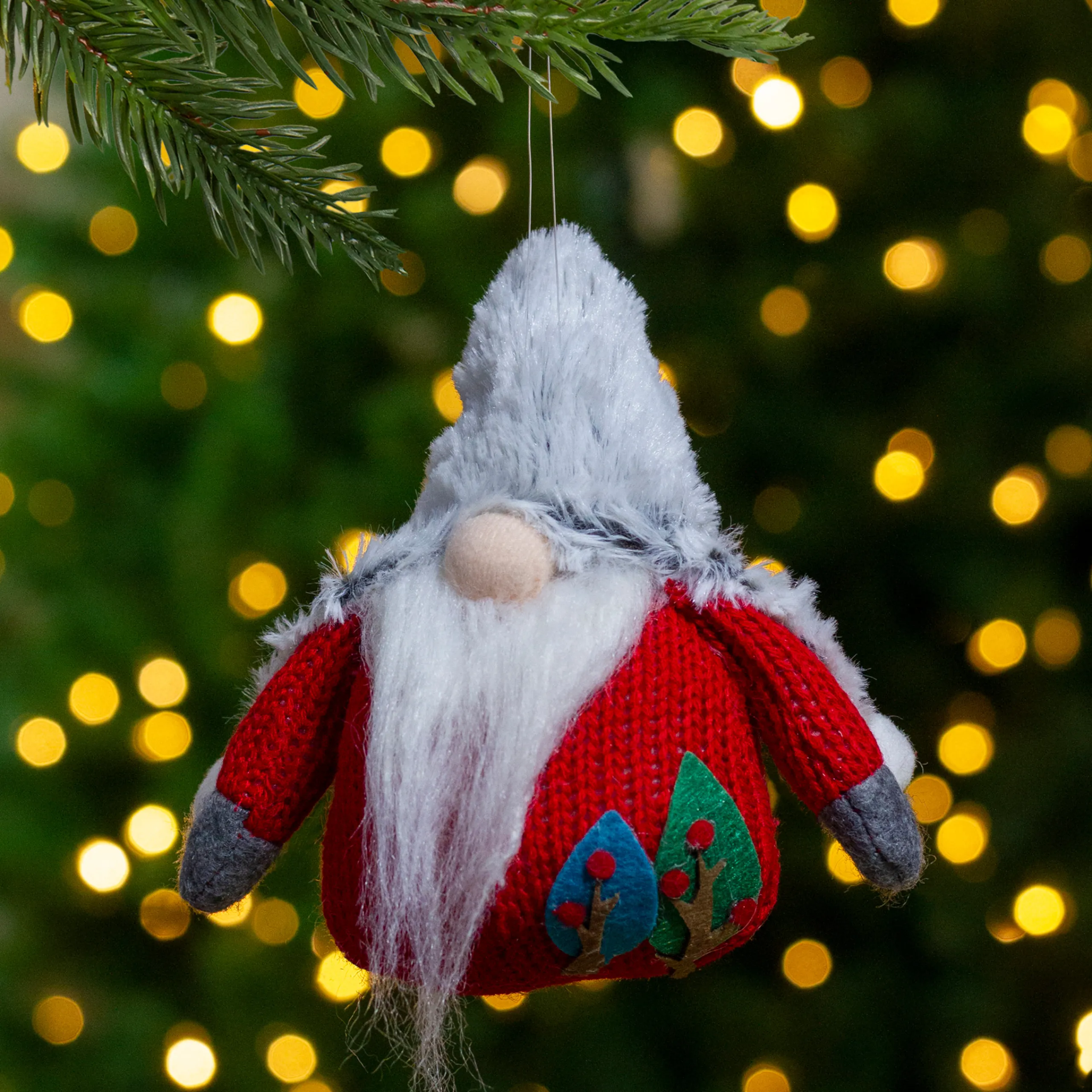 Northlight Fantasy & Sci Fi>6" Plush Red And Gray Stuffed Christmas Gnome