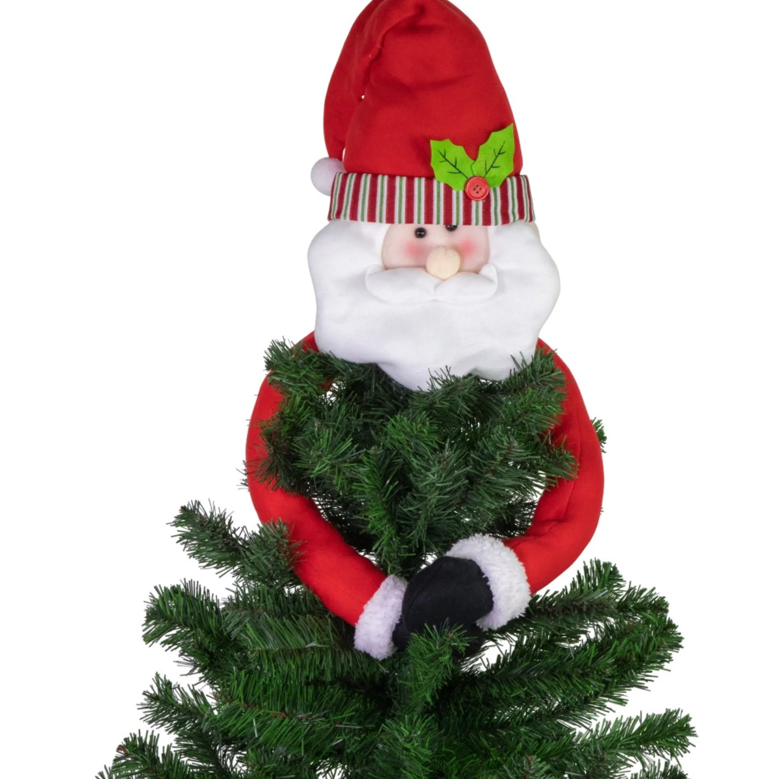 Santa Tree Toppers*Northlight 27" Plush Santa Claus Christmas Tree Topper, Unlit