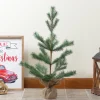 Northlight 2.5 Feet Tall And Smaller>2' Ponderosa Pine Artificial Christmas Tree Jute Base Decoration – Unlit