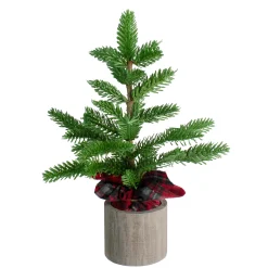 Northlight 2.5 Feet Tall And Smaller>1.3' Potted Pine Medium Artificial Tabletop Christmas Tree - Unlit