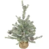 Napa Home & Garden 2.5 Feet Tall And Smaller>2' Potted Vintage Glittered Pine Full Artificial Christmas Tree - Unlit