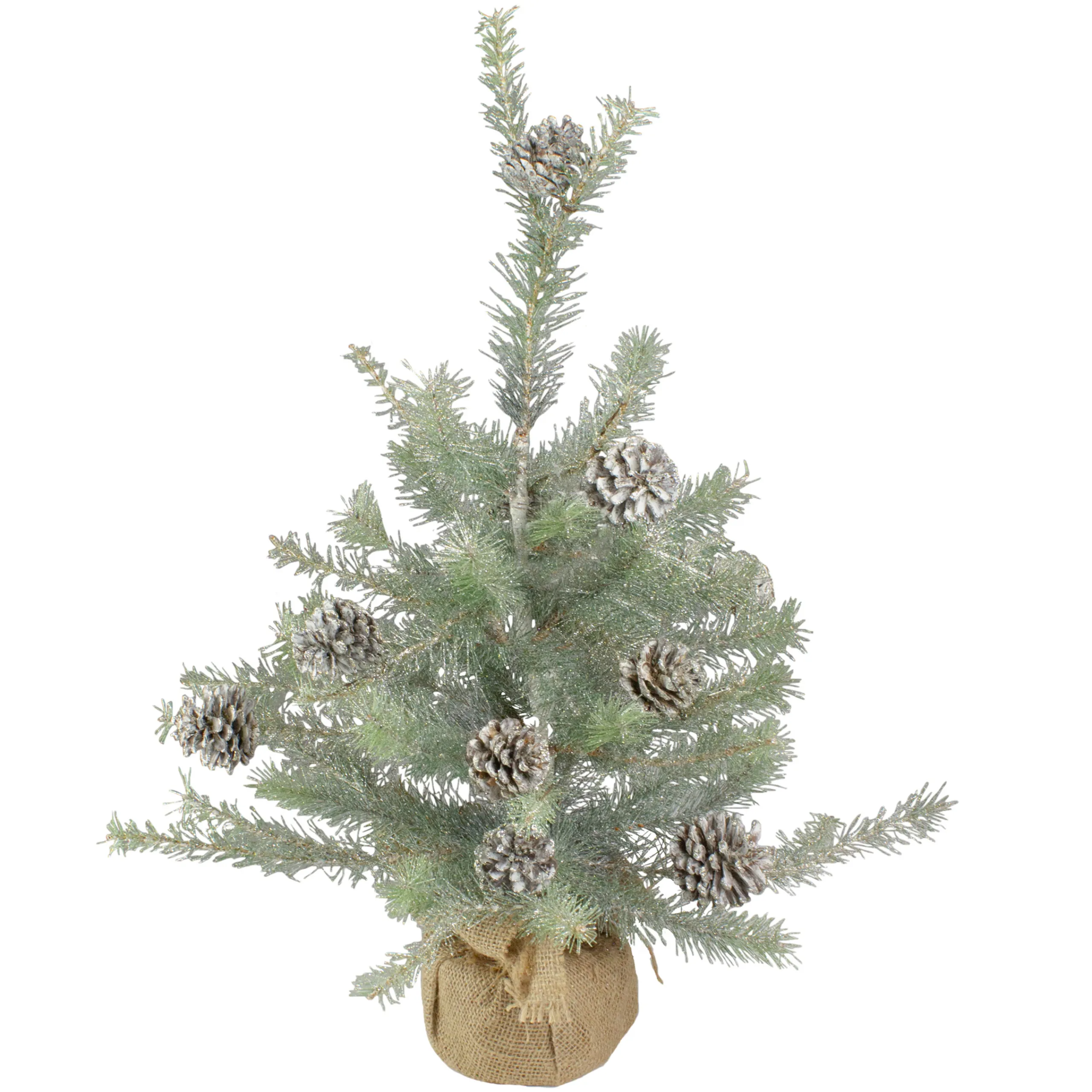 Napa Home & Garden 2.5 Feet Tall And Smaller>2' Potted Vintage Glittered Pine Full Artificial Christmas Tree - Unlit