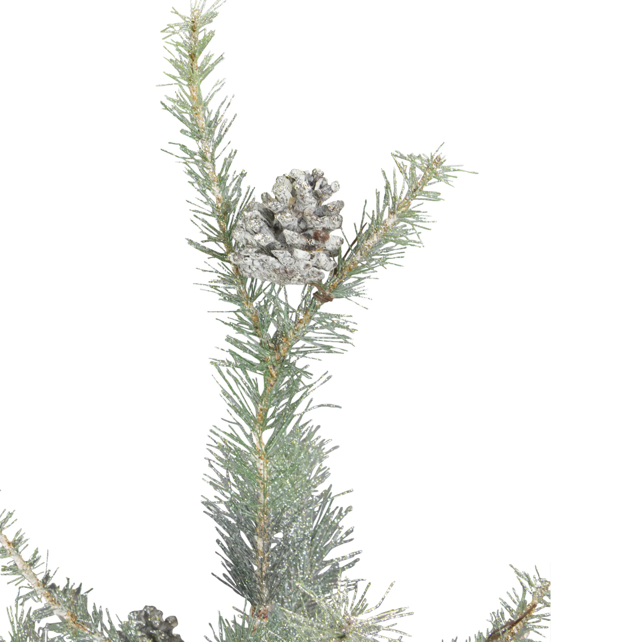 Napa Home & Garden 2.5 Feet Tall And Smaller>2' Potted Vintage Glittered Pine Full Artificial Christmas Tree - Unlit