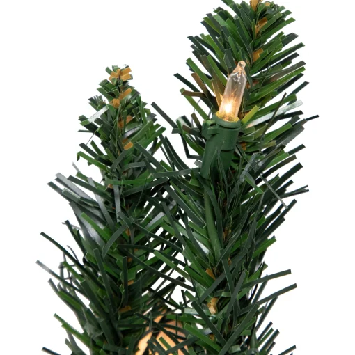 Northlight 3 And 3.5 Feet Tall>3' Pre-Lit Buffalo Fir Artificial Christmas Wall Or Door Tree, Clear Dura Lights