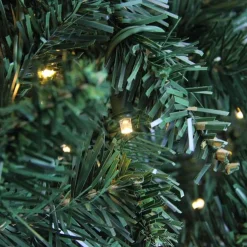 Northlight 4 And 4.5 Feet Tall>4.5' Pre-Lit Buffalo Fir Full Artificial Christmas Tree - Warm White Led Lights