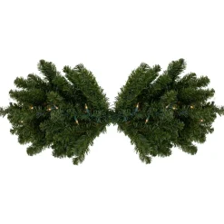 Pre-Lit Swags*Northlight 32" Pre-Lit Canadian Pine Artificial Christmas Swag - Clear Lights