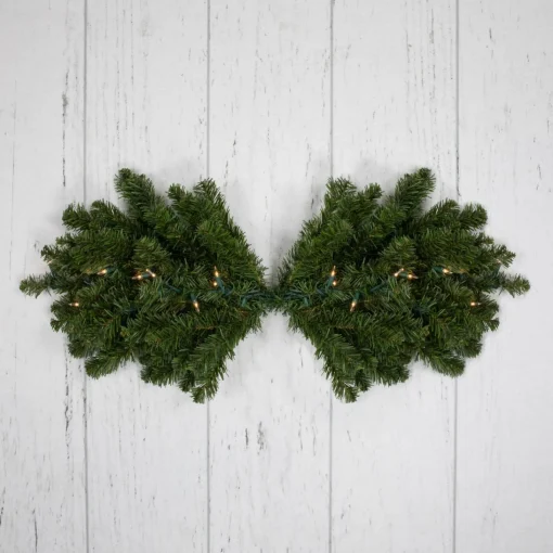 Pre-Lit Swags*Northlight 32" Pre-Lit Canadian Pine Artificial Christmas Swag - Clear Lights