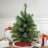 Northlight 2.5 Feet Tall And Smaller>18" Pre-Lit Canadian Pine Artificial Christmas Tree - Multicolor Lights