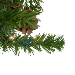 Northlight 3 And 3.5 Feet Tall></noscript>3' Pre-Lit Canadian Pine With Pine Cones Artificial Christmas Tree - Clear Lights