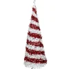 Northlight Pop Up Trees>6' Pre-Lit Candy Cane Pop-Up Artificial Christmas Tree, Clear Lights