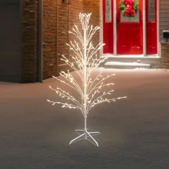 Northlight Twig Trees></noscript>4' Pre-Lit Cascade Twig Tree Outdoor Christmas Decoration - Clear Lights