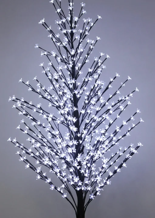 Hi-Line Gifts 8 And 8.5 Feet Tall>8' Pre-Lit Cherry Blossom Artificial Tree With Led Clear Floral Lights