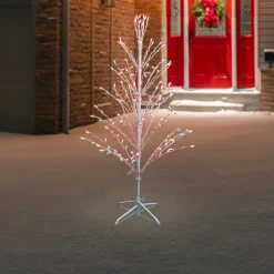 Northlight Yard Art Trees></noscript>4' Pre-Lit Christmas Cascade Twig Tree Outdoor Decoration - Multi Lights