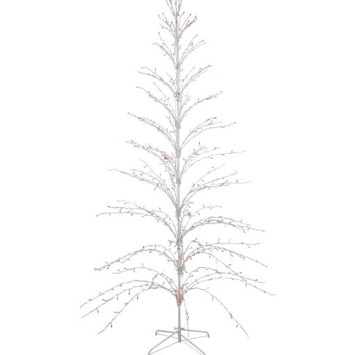 Northlight 9 And 9.5 Feet Tall>9' Pre-Lit Christmas Cascade Twig Tree Outdoor Yard Art Decoration - Multi-Color Lights