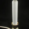 Hofert 8" Pre-Lit Clear And White C7 Flame-Less Christmas Candle Lamp