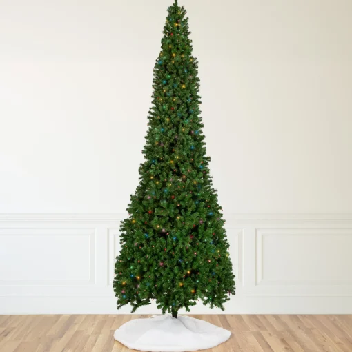 Northlight 15 Feet And Taller>16' Pre-Lit Commercial Pendleton Spruce Slim Artificial Christmas Tree, Multicolor Lights