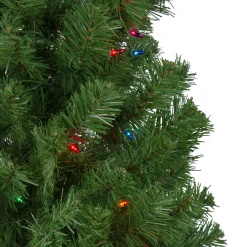 Northlight 15 Feet And Taller></noscript>16' Pre-Lit Commercial Pendleton Spruce Slim Artificial Christmas Tree, Multicolor Lights