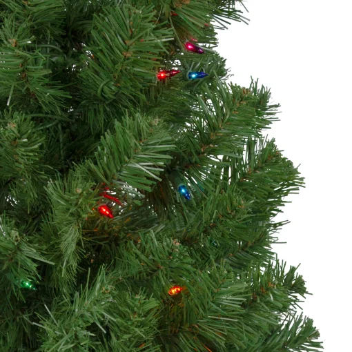 Northlight 15 Feet And Taller>16' Pre-Lit Commercial Pendleton Spruce Slim Artificial Christmas Tree, Multicolor Lights