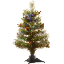 National Tree Company 2.5 Feet Tall And Smaller>2' Pre-Lit Crestwood Spruce Full Artificial Christmas Tree, Multicolor Led Lights
