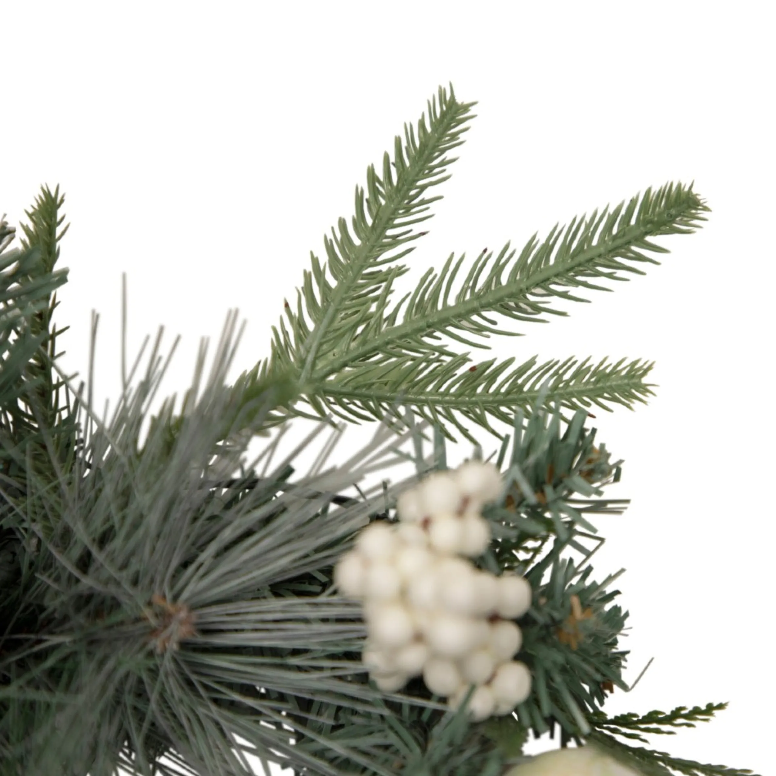 Specialty Wreaths*Northlight 16" Pre-Lit Decorated Mixed Pine And White Berries Artificial Christmas Wreath