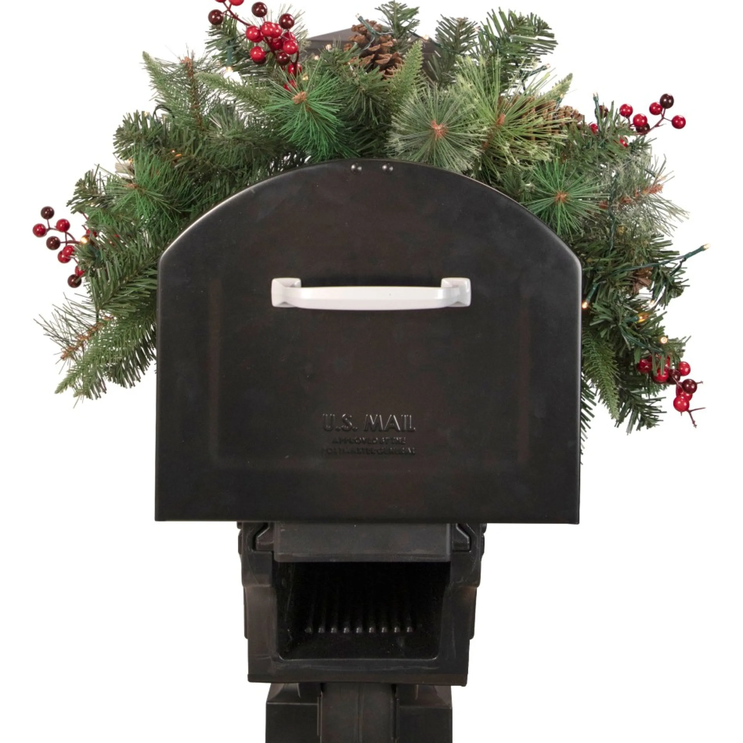 Pre-Lit Swags*Northlight 36" Pre-Lit Decorated Pine Cone And Berries Artificial Christmas Mailbox Swag