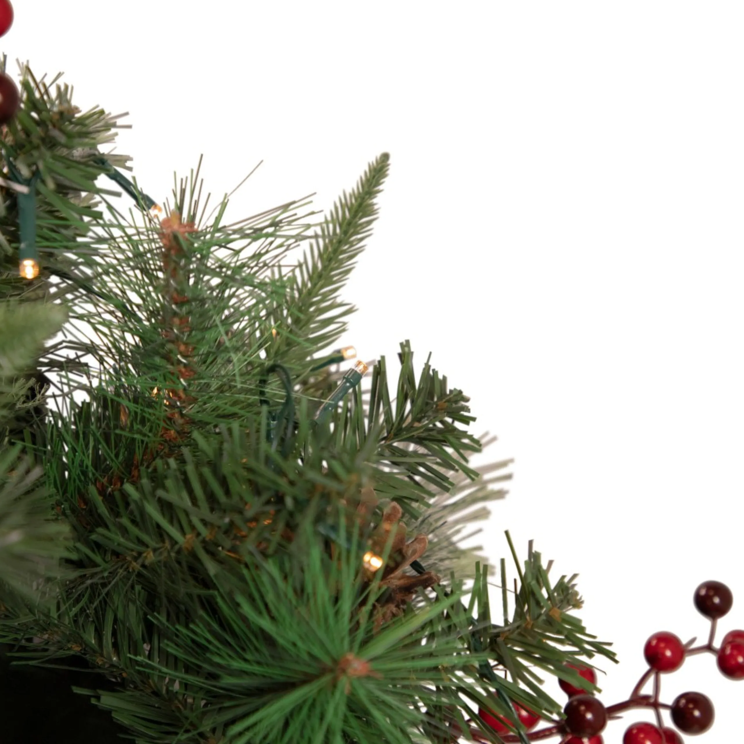 Pre-Lit Swags*Northlight 36" Pre-Lit Decorated Pine Cone And Berries Artificial Christmas Mailbox Swag