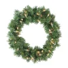 Pre-Lit Wreaths*Allstate 16" Pre-Lit Deluxe Windsor Pine Artificial Christmas Wreath, Clear Lights