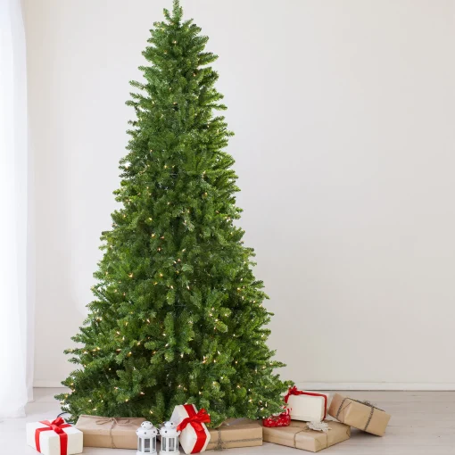 Northlight 10 To 14 Feet Tall>10' Pre-Lit Everett Pine Slim Artificial Christmas Tree, Clear Lights