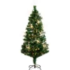 Nearly Natural 5 And 5.5 Feet Tall>5' Pre-Lit Fiber Optic Artificial Christmas Tree, Warm White Led Lights