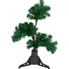 DAK 2.5 Feet Tall And Smaller>2' Pre-Lit Fiber Optic Bonsai-Style Artificial Pine Christmas Tree - Multi