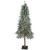 Northlight 6 And 6.5 Feet Tall>6' Pre-Lit Flocked Alpine Artificial Christmas Tree - Multi Lights