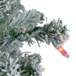 Northlight 6 And 6.5 Feet Tall></noscript>6' Pre-Lit Flocked Alpine Artificial Christmas Tree - Multi Lights