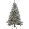 Northlight 7 And 7.5 Feet Tall>7' Pre-Lit Flocked Balsam Pine Artificial Christmas Tree - Clear Lights